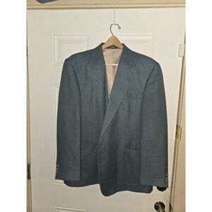 46R Men's Haggar Clothing CO. Vintage Blazer Teal Green Wool Sport Coat